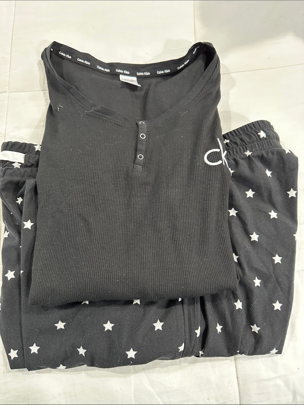 Calvin Klein Black and White Star Kids Pajama Set